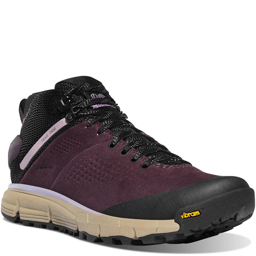 Buty Trekkingowe Danner Trailowe 2650 GTX Mid Damskie Czarne Fioletowe | PL1061BC