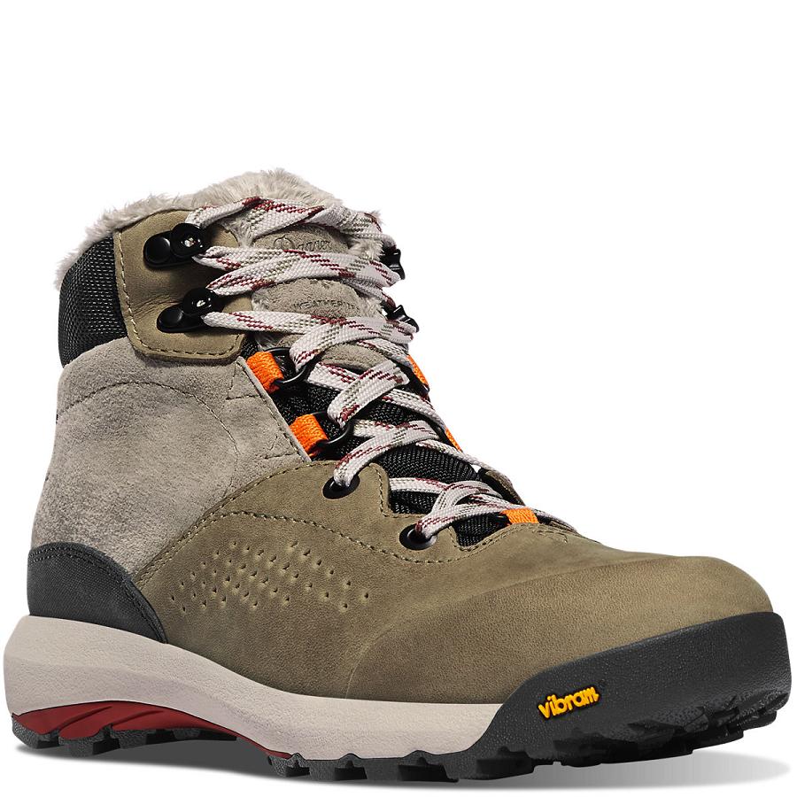 Kozaki Trekkingowe Danner Inquire Mid Insulated Damskie Czerwone Oliwkowe | PL1086VD