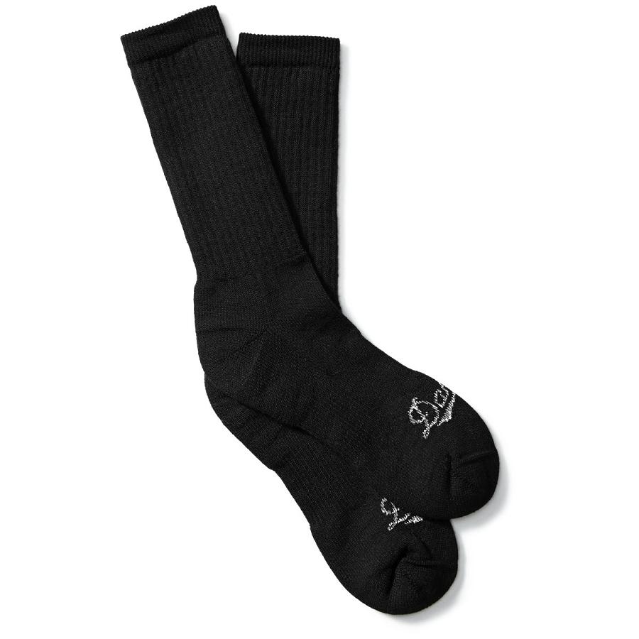 Skarpety Danner Merino Midweight Uniform Socks Crew Męskie Czarne | PL1615YU